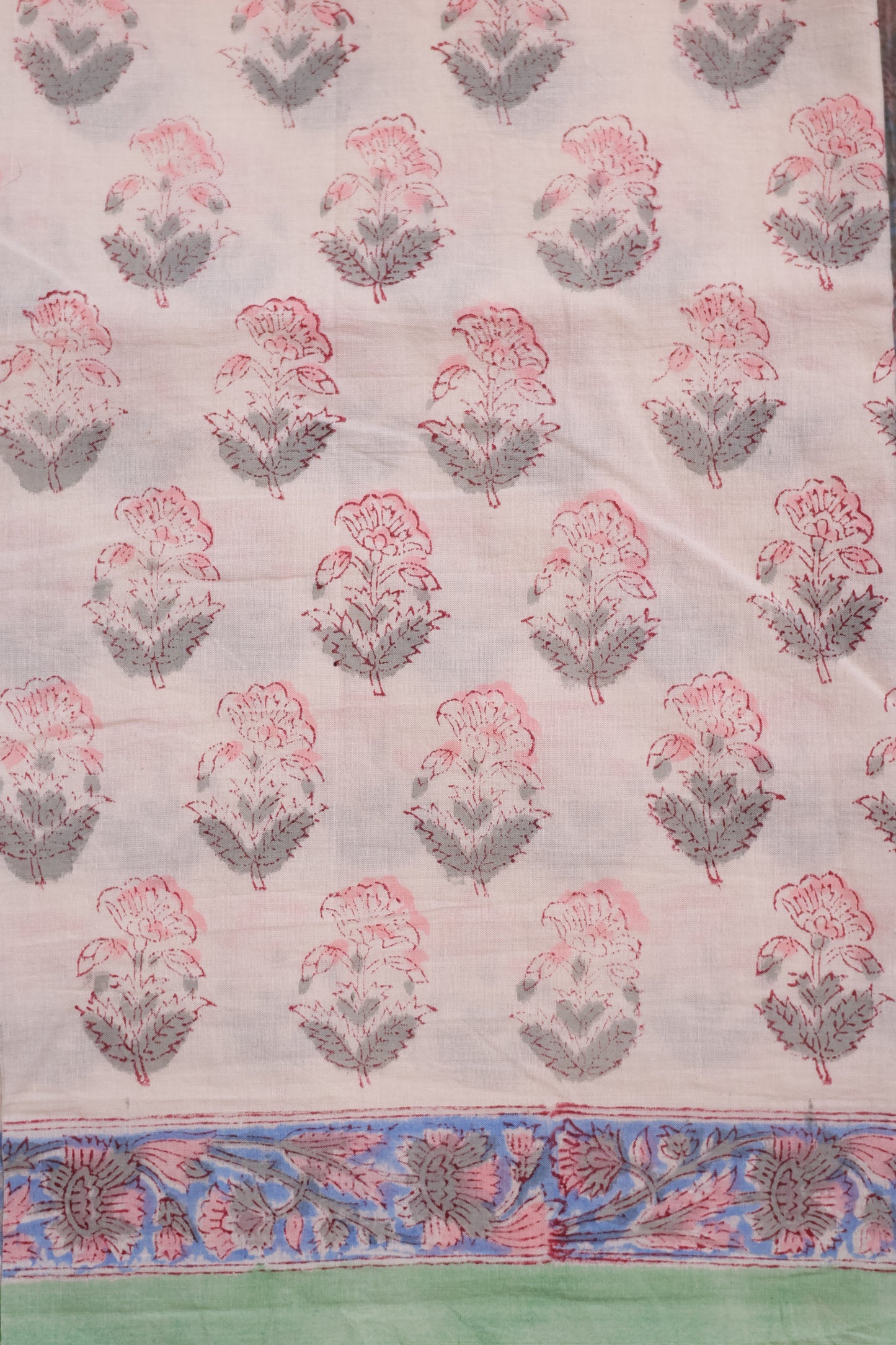 Hand block printed Kota Doriya Saree
