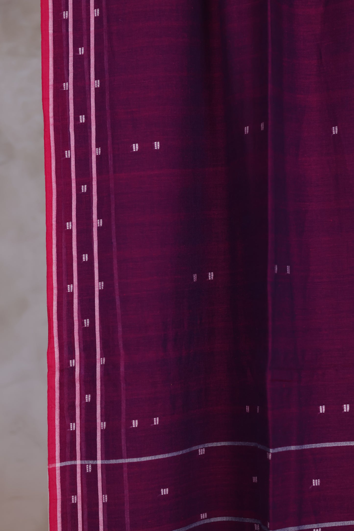 Malai Cotton Saree with Butta Weaving | Looms & Tassels