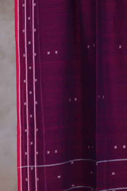 Malai Cotton Saree with Butta Weaving | Looms & Tassels