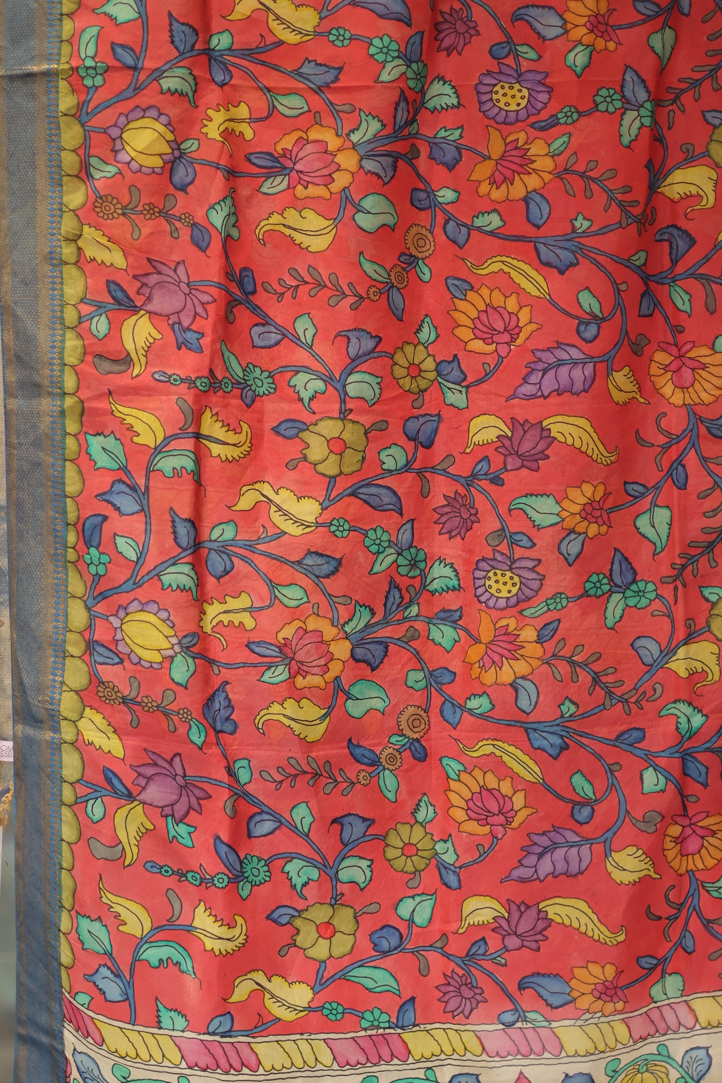 Pen Kalamkari chennur silk duppata
