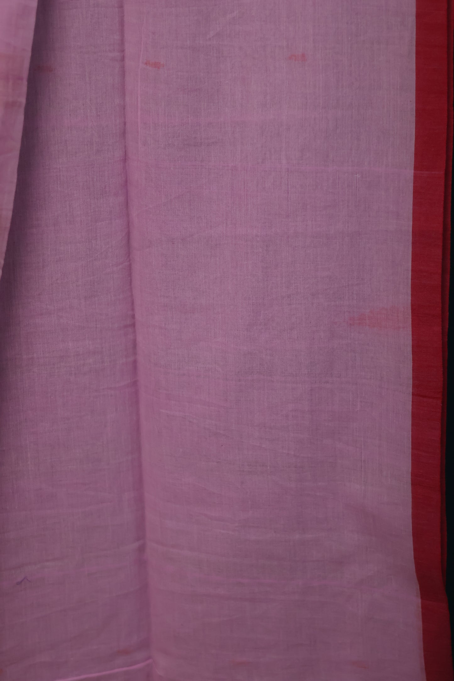 Pink Pure Handwoven Malai Cotton Saree with Butta Weaving border