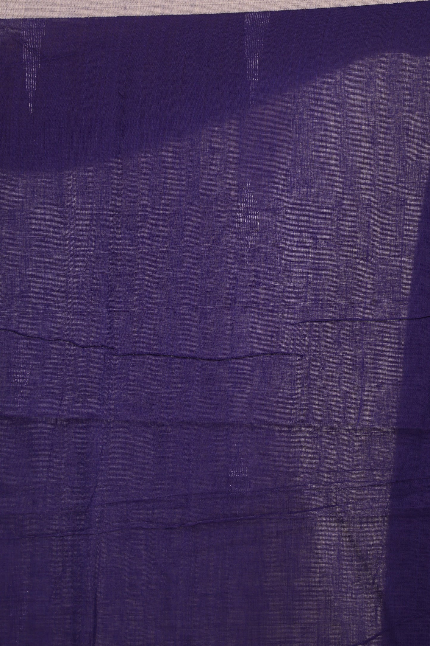 Blue Pure Handwoven Jamdhani Malai Cotton Saree with silver tissue weaving