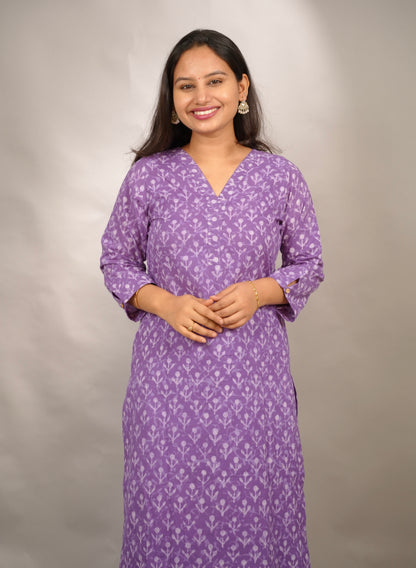 Lavender Pure Mul Cotton Co-ord Set (Set of 2) | Looms & Tassels