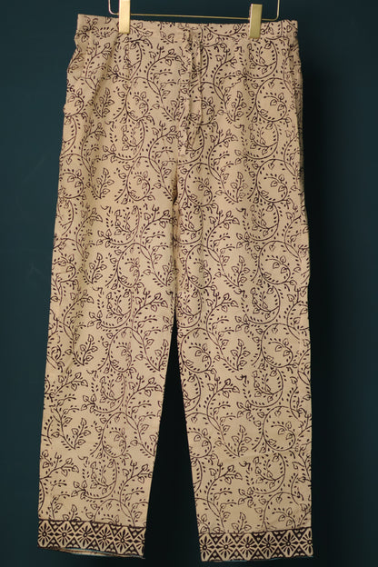 Handblock printed kota 3 piece suit (stitched)