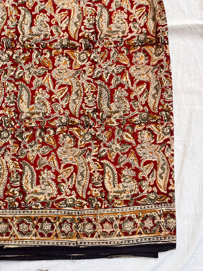 Hand Block Printed Kalamkari Cotton Saree