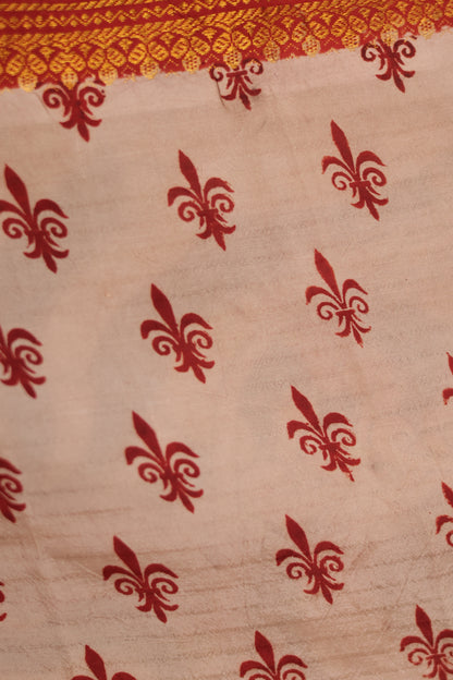 Black & Red Kanchi Border Kalamkari Chennur Silk Saree