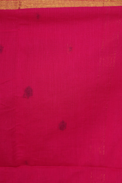 Pink Pure Handwoven Mercerised Cotton Saree with Mina Jari Butta Weav