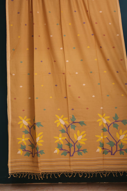 Pure Handwoven Jamdhani Malai Cotton Saree