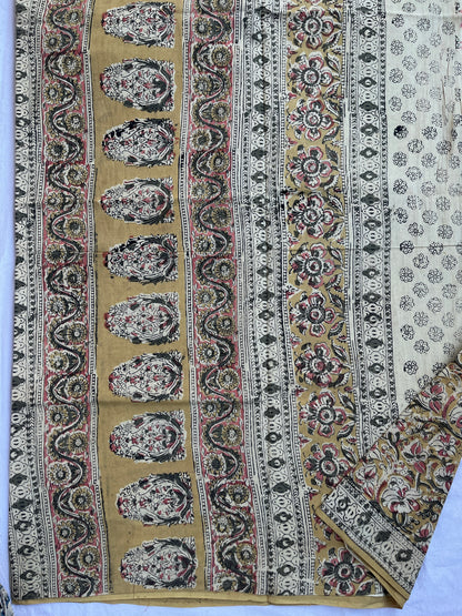 Hand Block Printed Kalamkari Cotton Saree