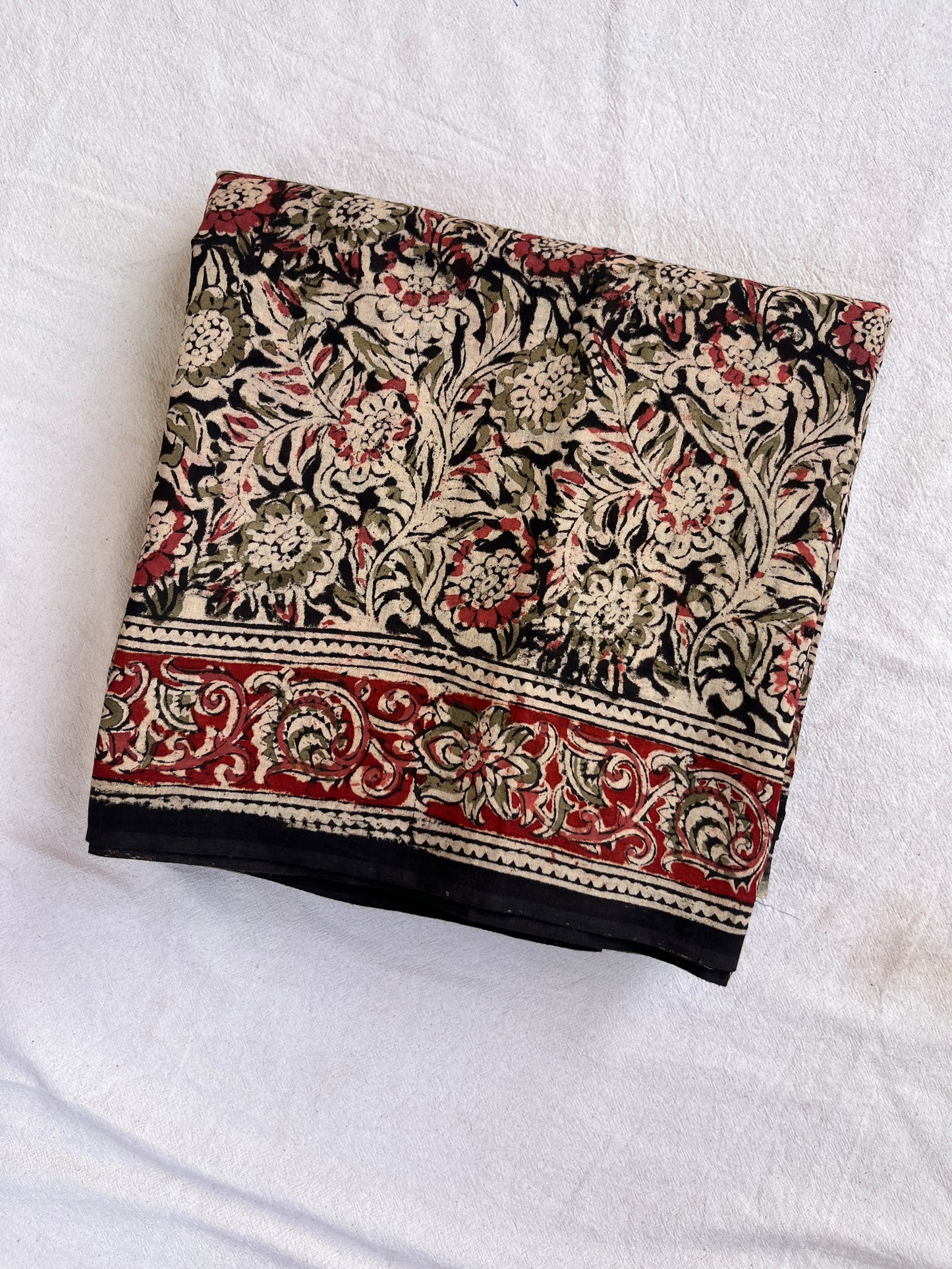 Hand Block Printed Kalamkari Cotton Saree