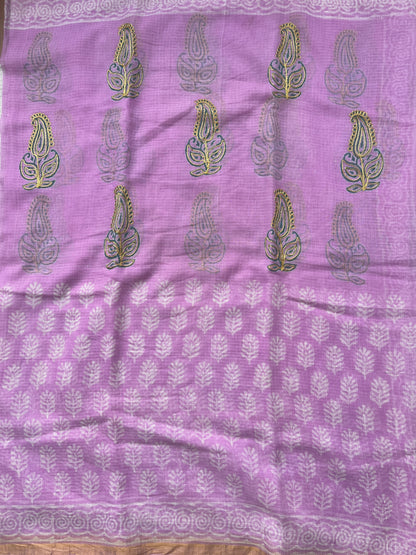 Kota Doria in Hand Embroidery Saree