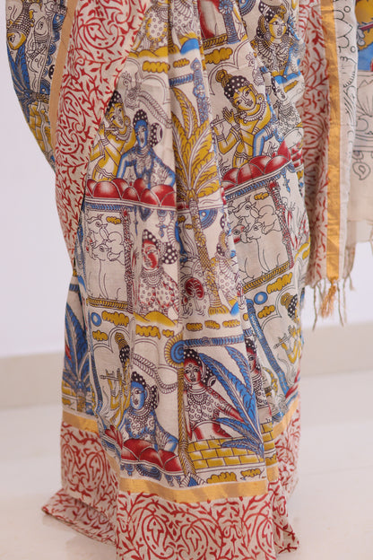 Chennur silk kalamkari Saree