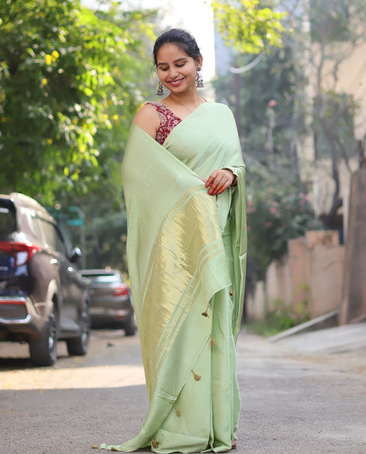 Plain Modal Silk Saree