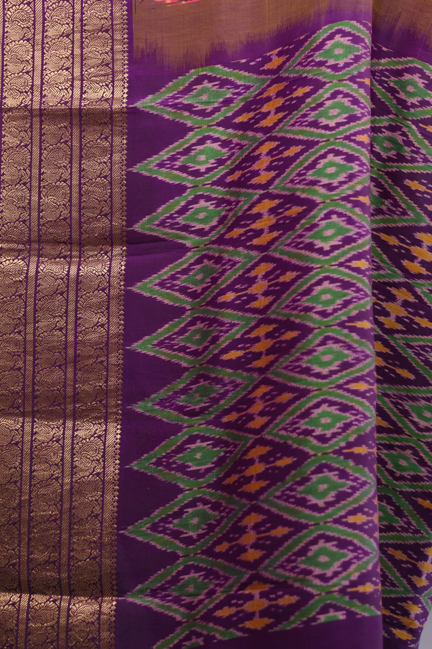 Kanchi Pattu Hand Painted Pen Kalamkari Saree