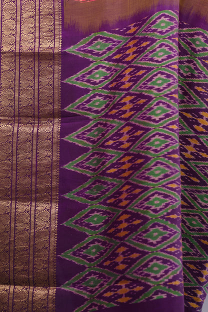 Kanchi Pattu Hand Painted Pen Kalamkari Saree
