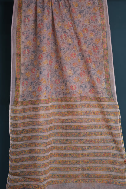 Hand block printed Kota Doriya Saree
