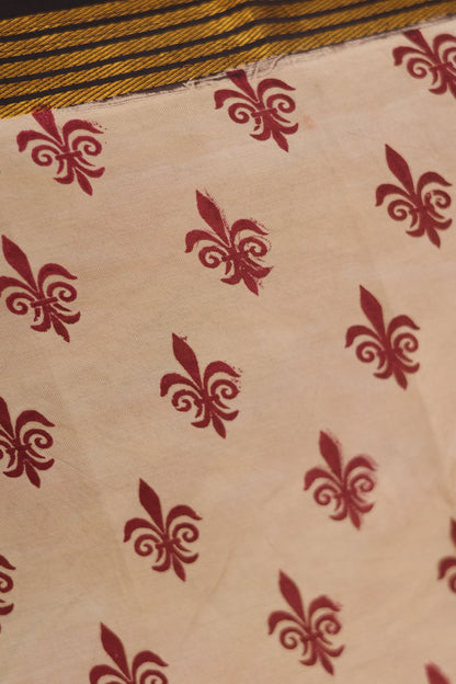 Kanchi Border Kalamkari Chennur Silk Saree