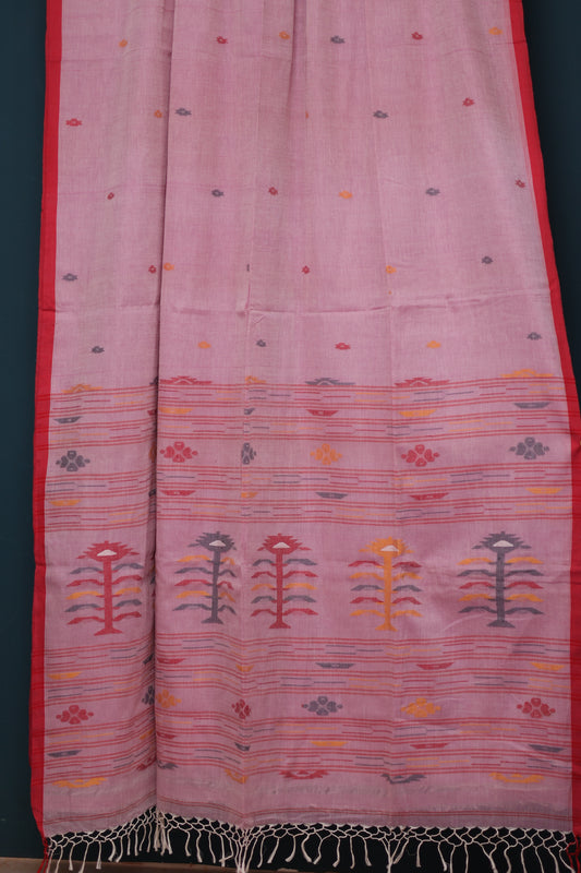 Pure Handwoven Jamdhani Malai Cotton Saree