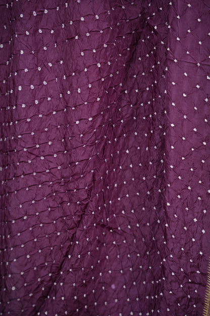 Handcrafted Bandhani Paithani Dola Silk Saree | Looms & Tassels