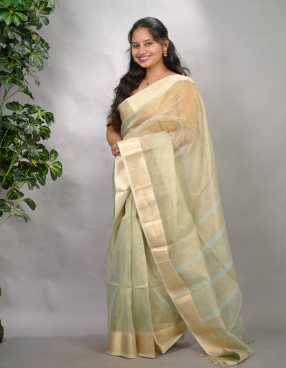 Checks Handloom Maheswari Tissue Silk Cotton Sarees | Looms & Tassels