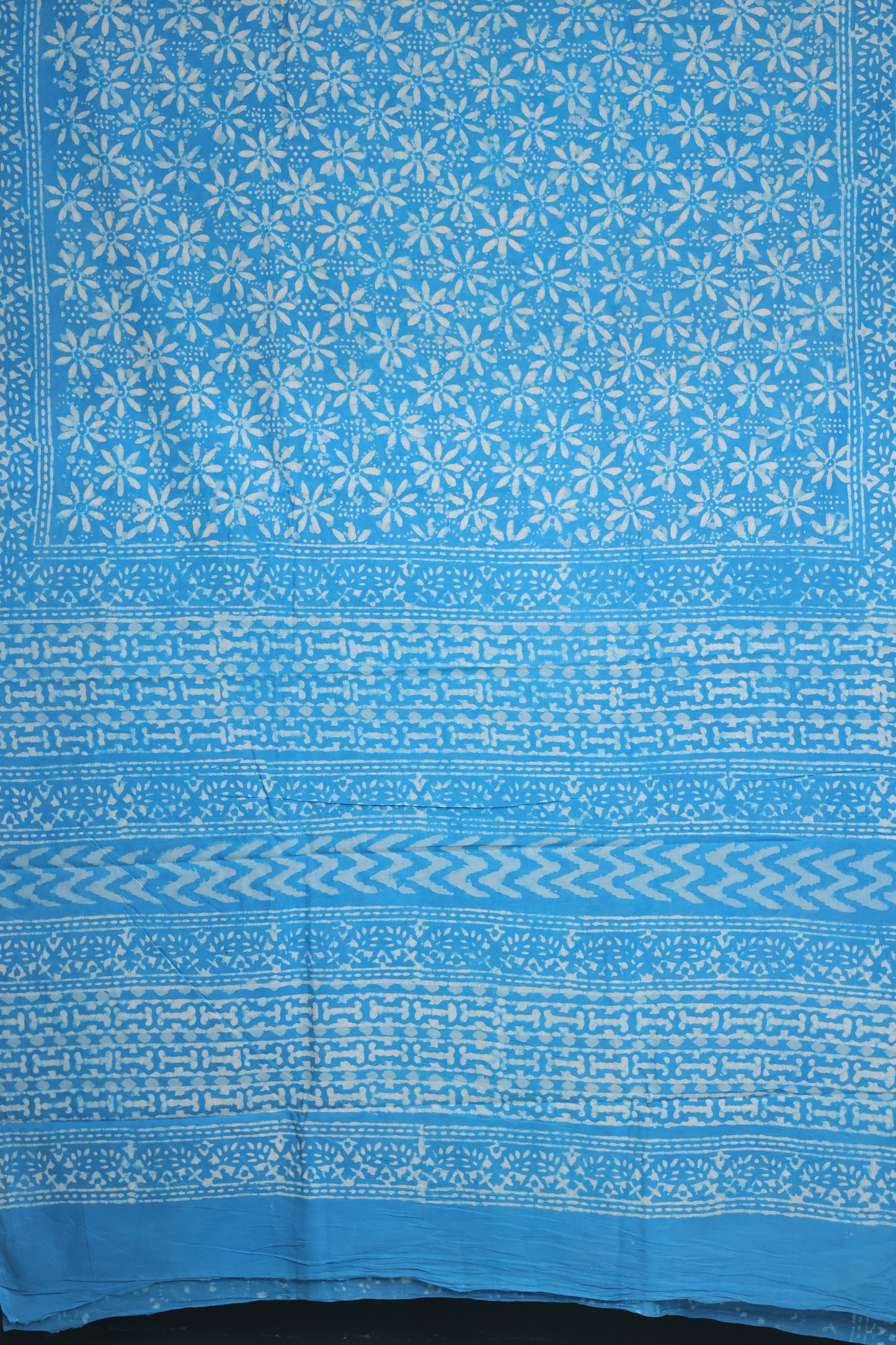Bagru Handblock printed MulMul cotton saree