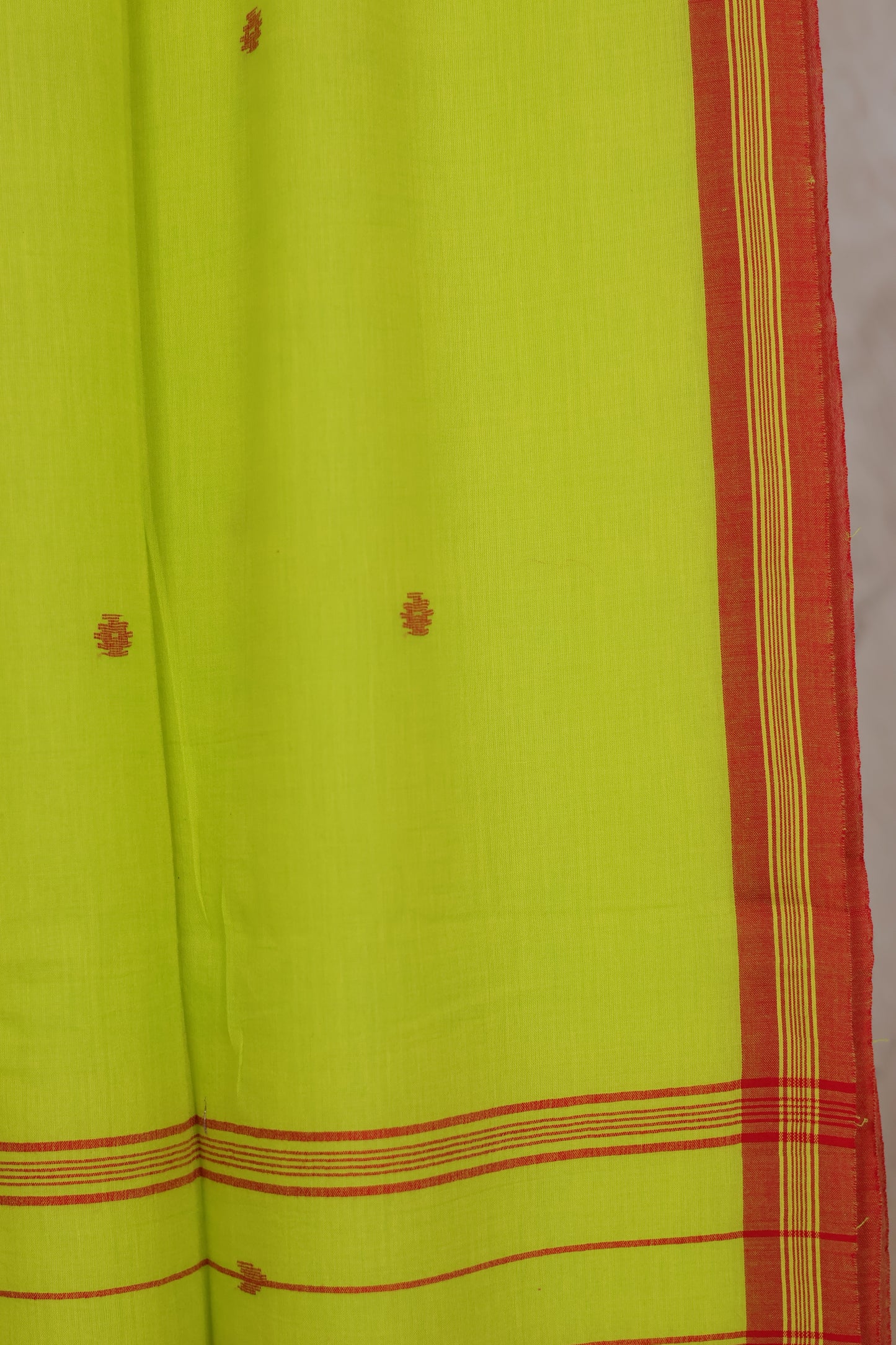 Malai Cotton Saree with Butta Weaving | Looms & Tassels