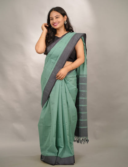 Handloom Venkatagiri Cotton Saree Without Blouse | Looms & Tassels
