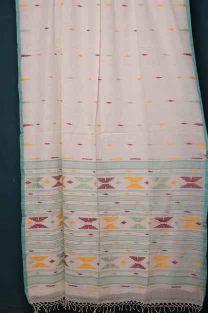Pure Handwoven Jamdhani Malai Cotton Saree