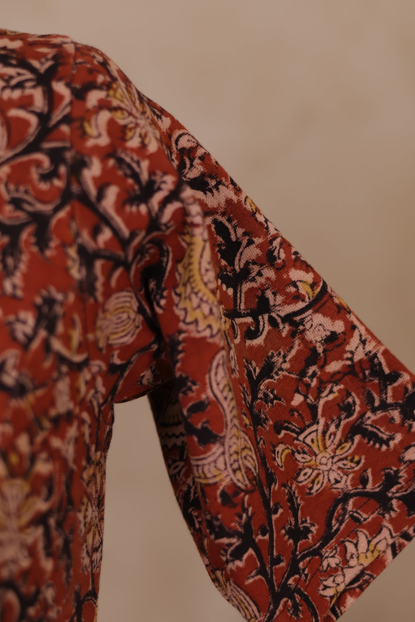 Stretchable Hand block printed kalamkari blouse