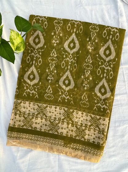 Green Kota Kalamkari Saree