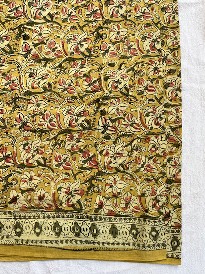 Hand Block Printed Kalamkari Cotton Saree