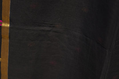 Pure Handwoven Mercerised Cotton Saree with Mina Jari Butta Weav