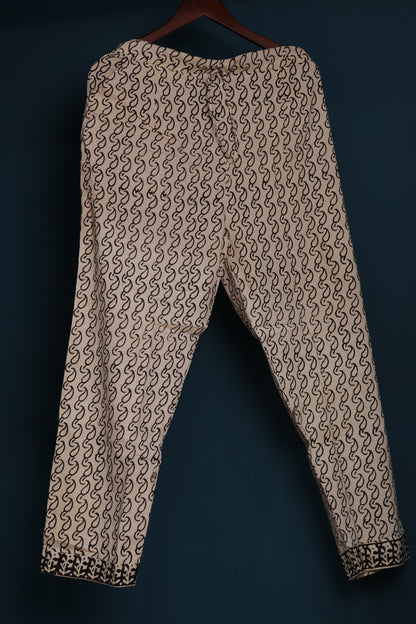Handblock printed kota 3 piece suit (stitched)