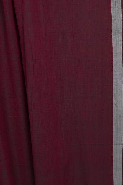 Dual Shade Malai Cotton Saree with Butta Weaving | Looms & Tassels