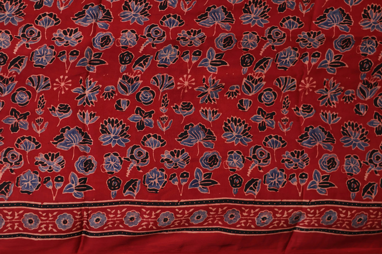 Ajrakh Modal Silk Saree