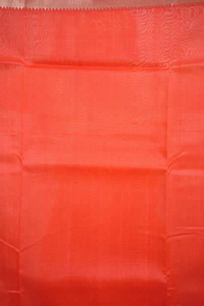 Rust Handloom Mangalagiri Silk Saree| Looms & Tassels