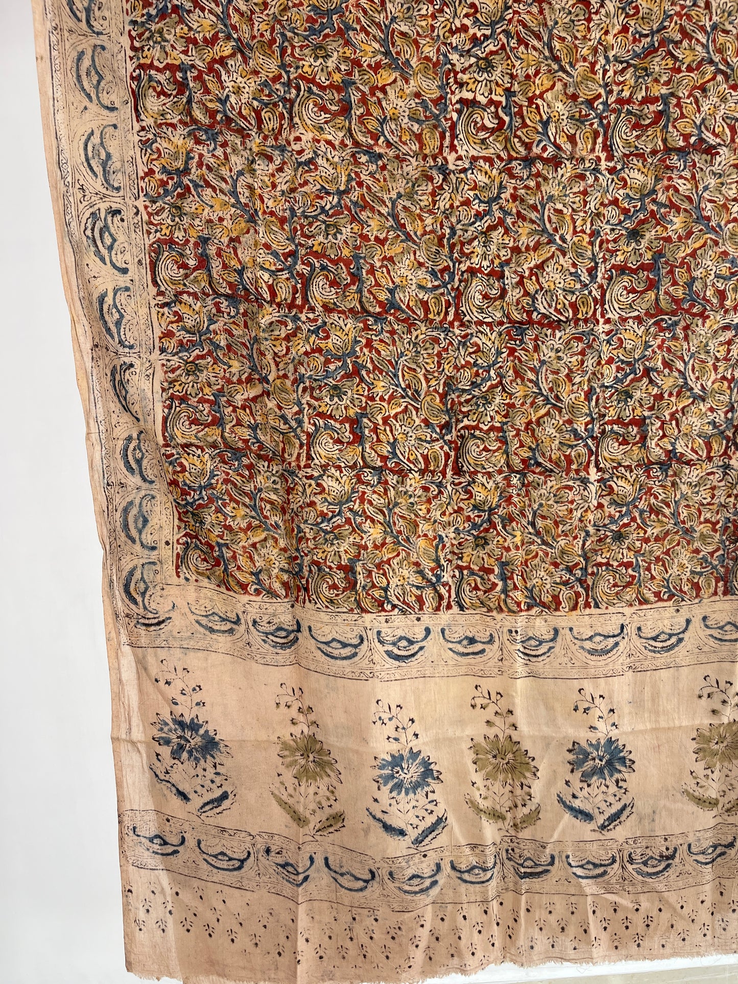 Maroon Kalamkari Cotton Dupatta