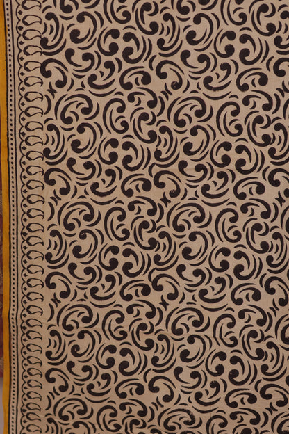 Pure Kota Doria Saree with Bagru Handblock Prints | Looms & Tassels
