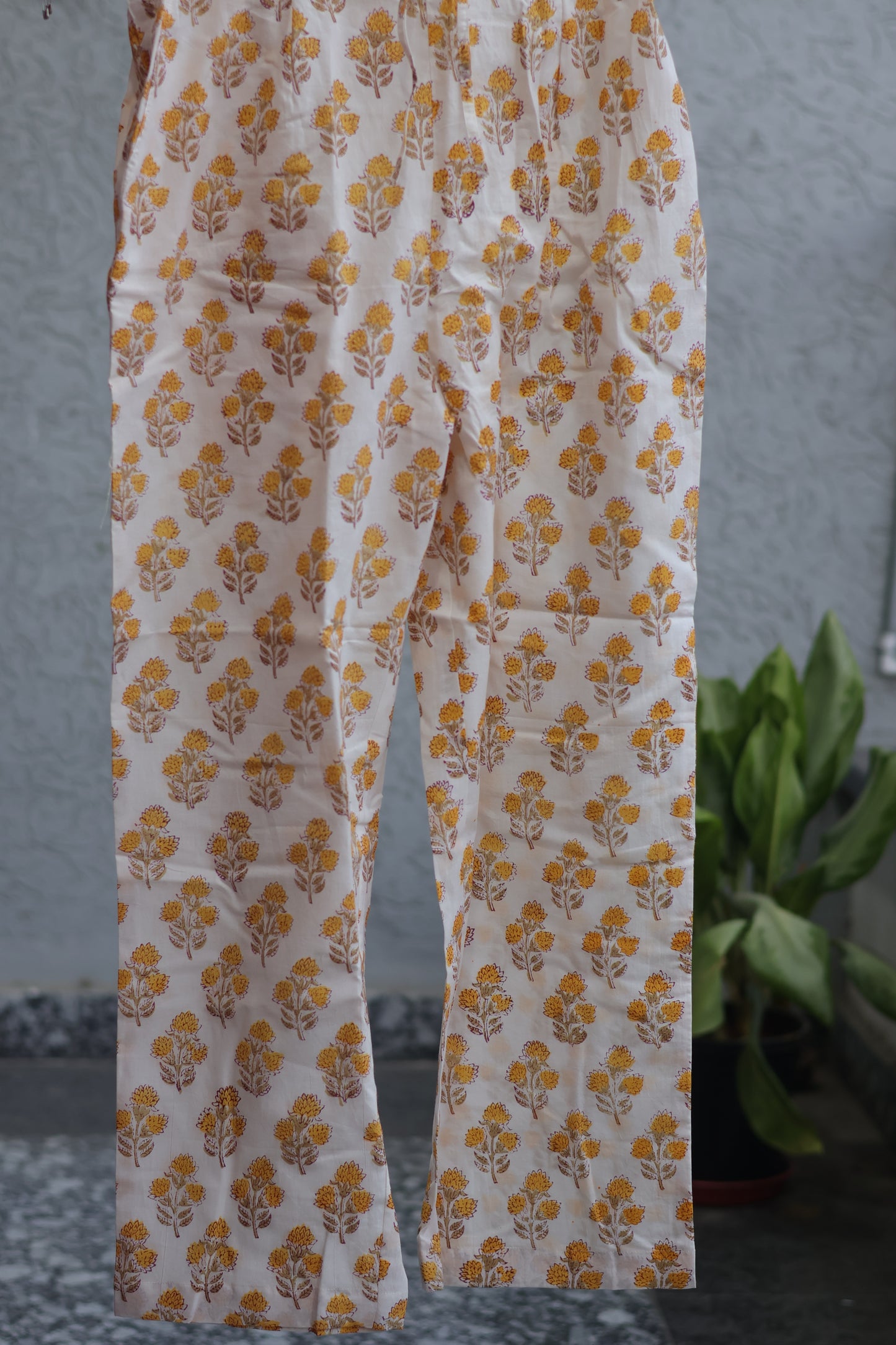 Pastel Green Handblock printed Pure Mul Cotton with Kota Doria Duppata 3 piece suit (stitched)