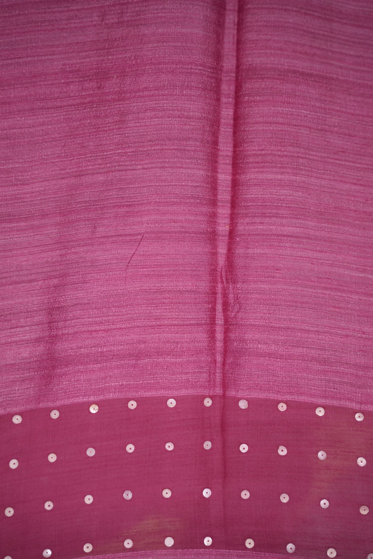 Pastel Pink Handloom Jamdhani Pure Matka Silk Saree with Muslin Silk Pallu