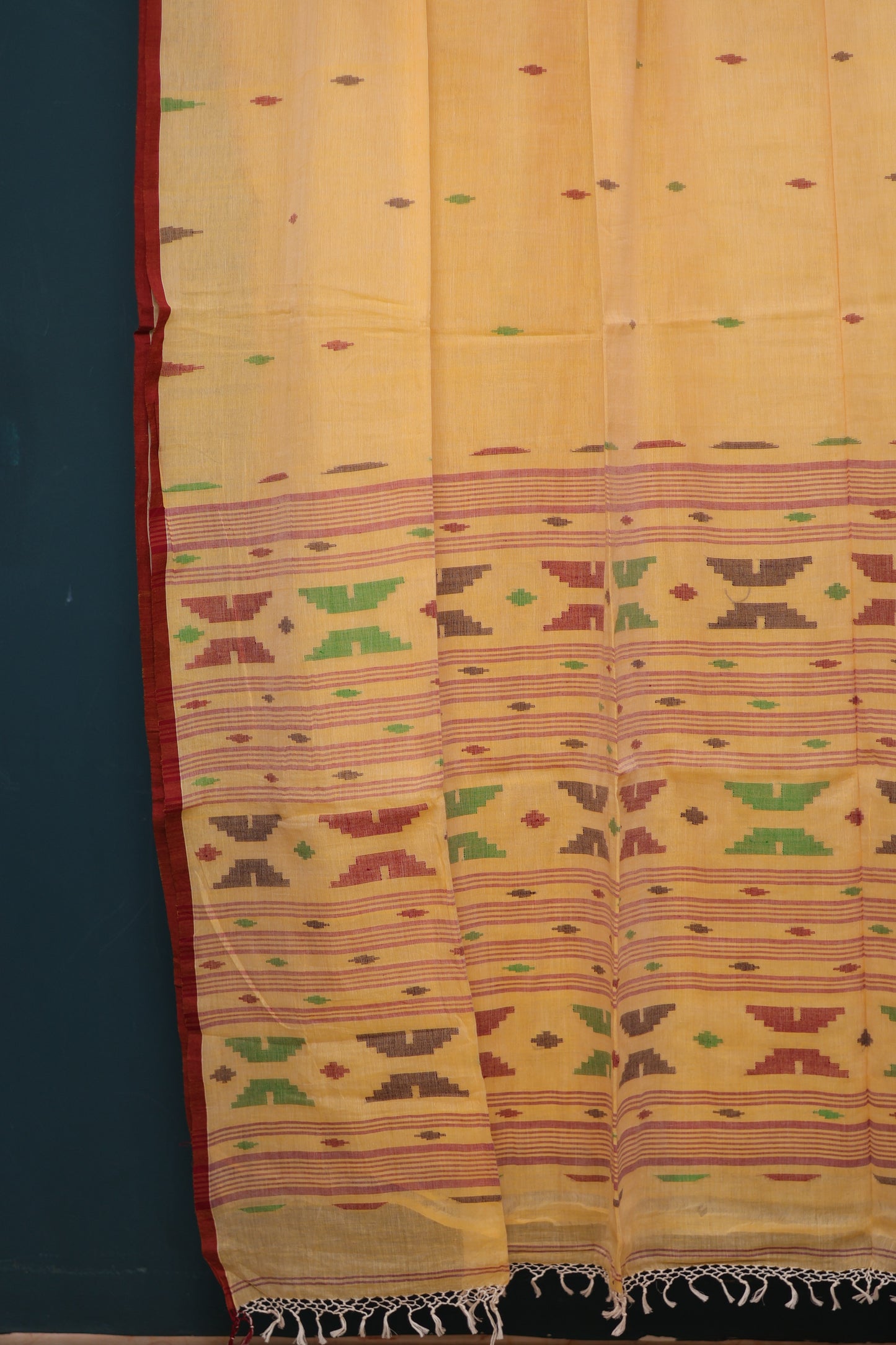 Pure Handwoven Jamdhani Malai Cotton Saree