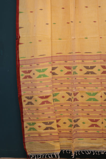 Pure Handwoven Jamdhani Malai Cotton Saree