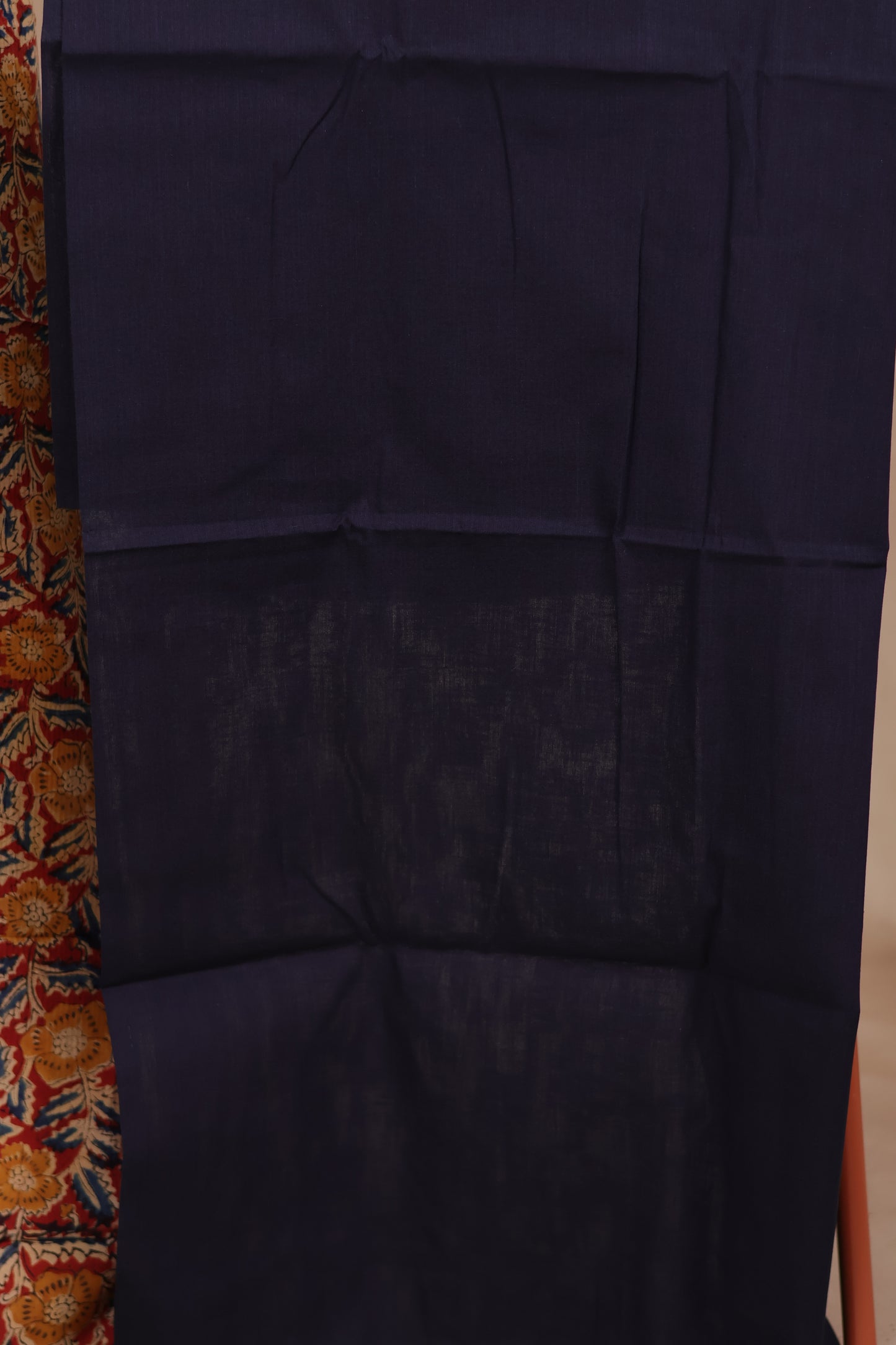 Hand Block Printed Kalamkari Unstitched 3pc Suit Set