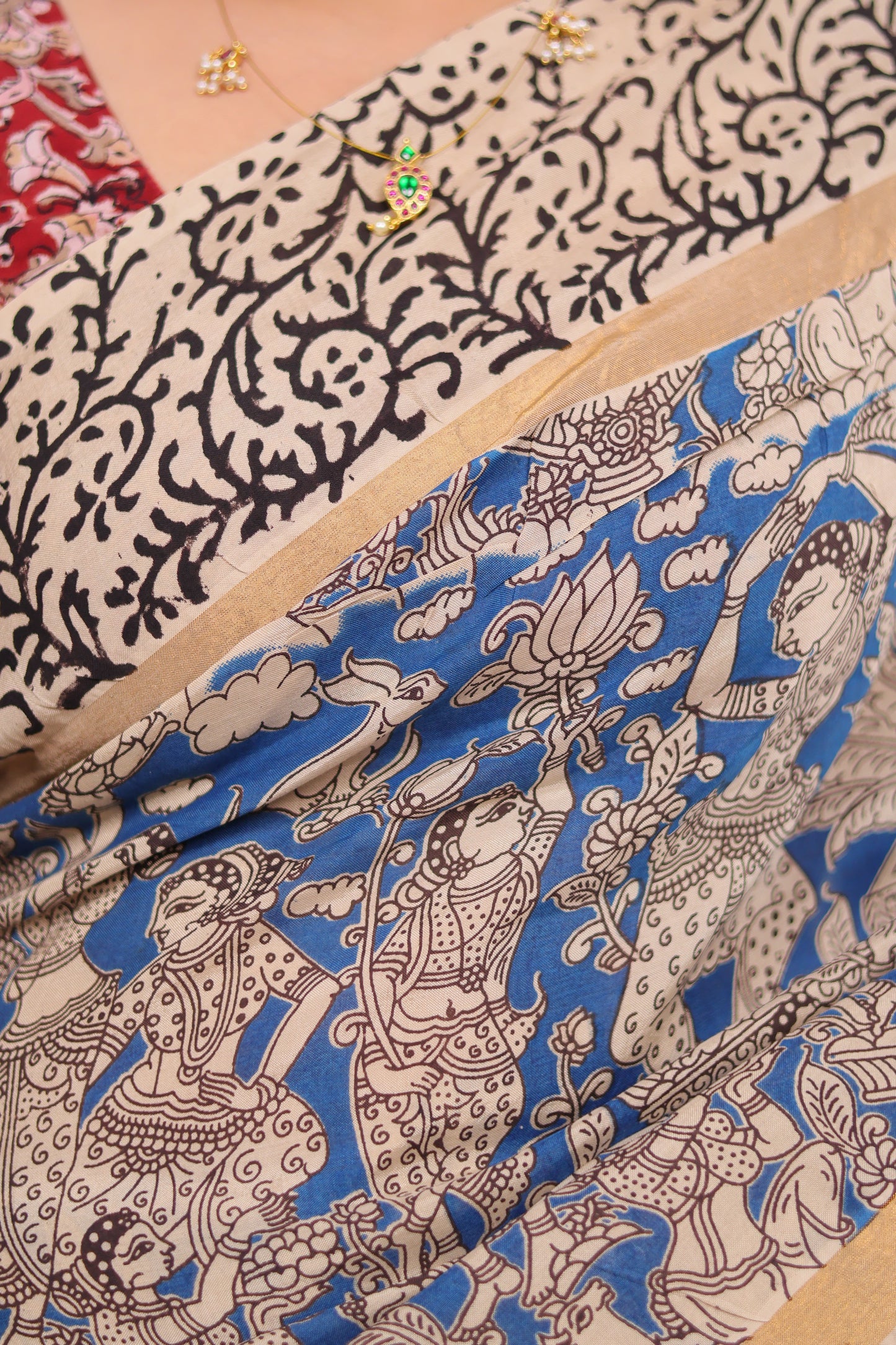 Chennur silk kalamkari Saree