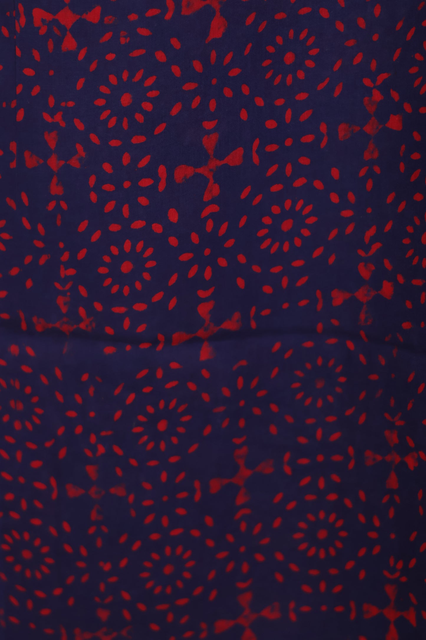 Indigo Bagru Handblock printed MulMul cotton saree | Looms & Tassels
