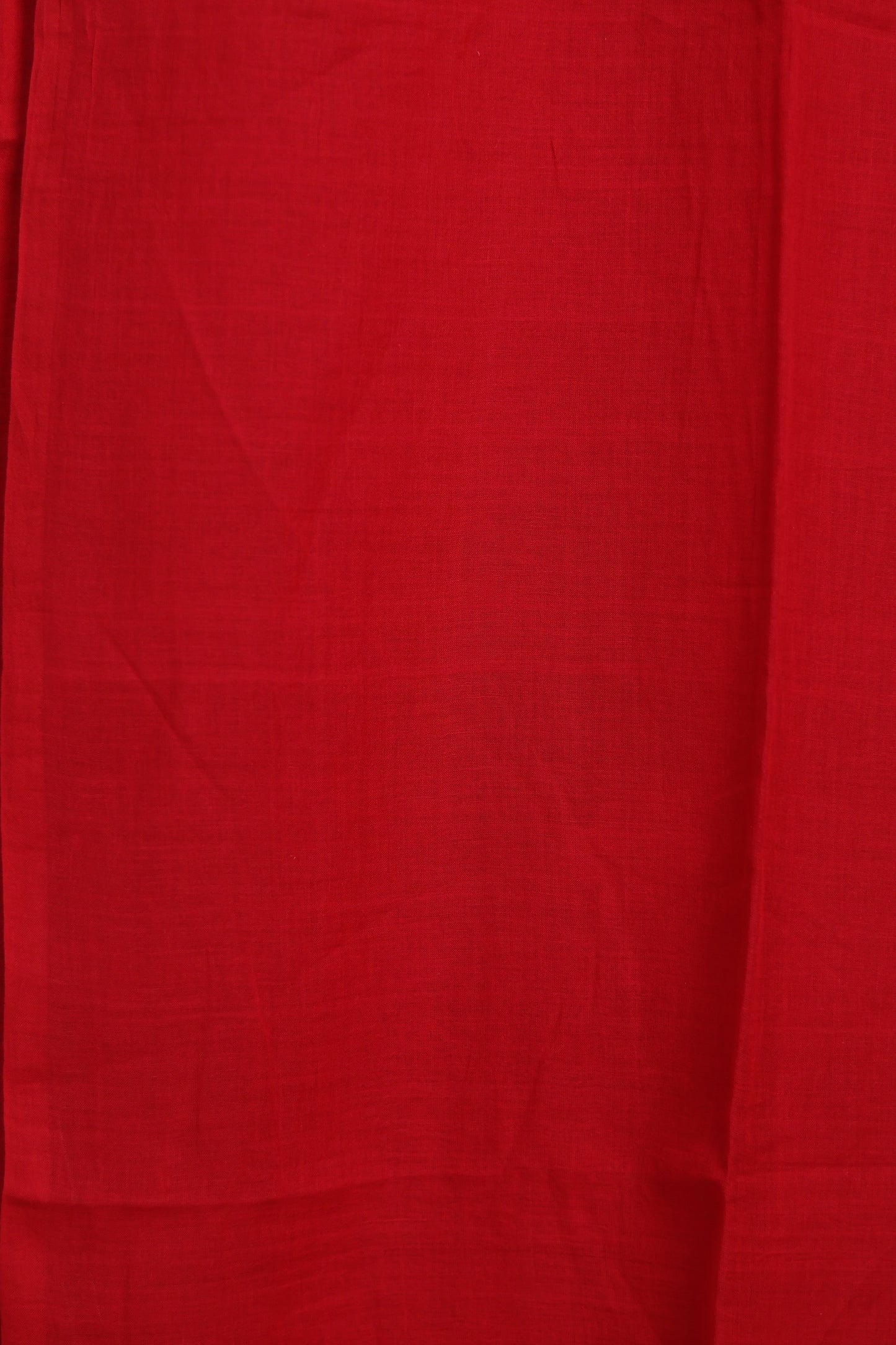 Red Pure Handwoven Malai Cotton Saree with Butta Weaving