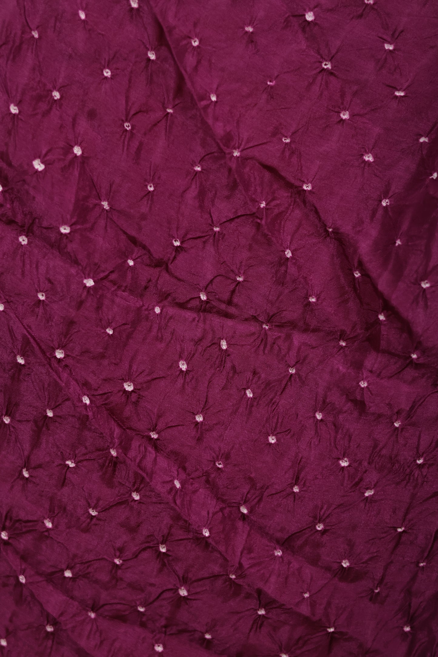 Magenta Handcrafted Bandhani Paithani Dola Silk Saree | Looms & Tassels