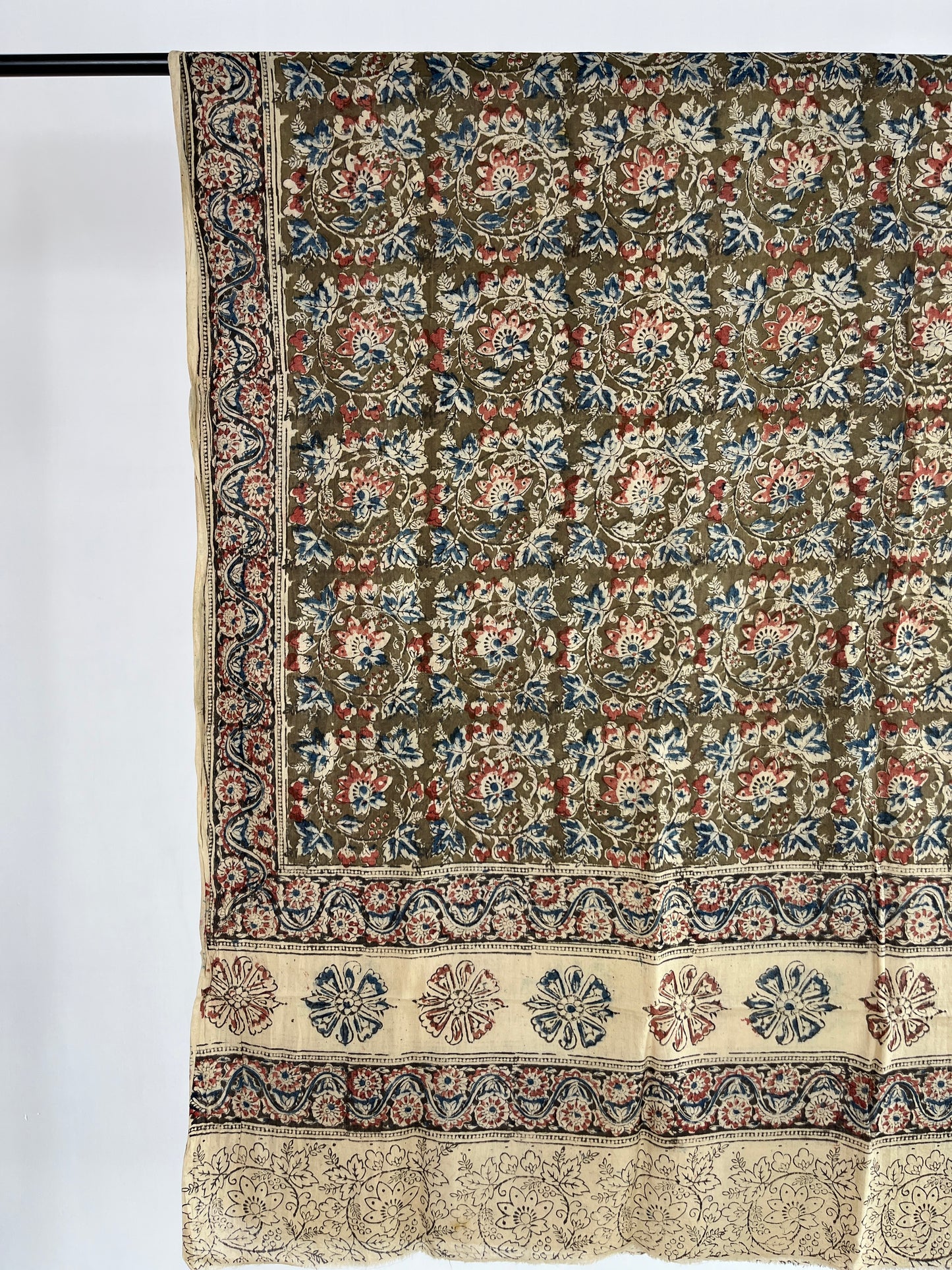 Green Kalamkari Cotton Dupatta