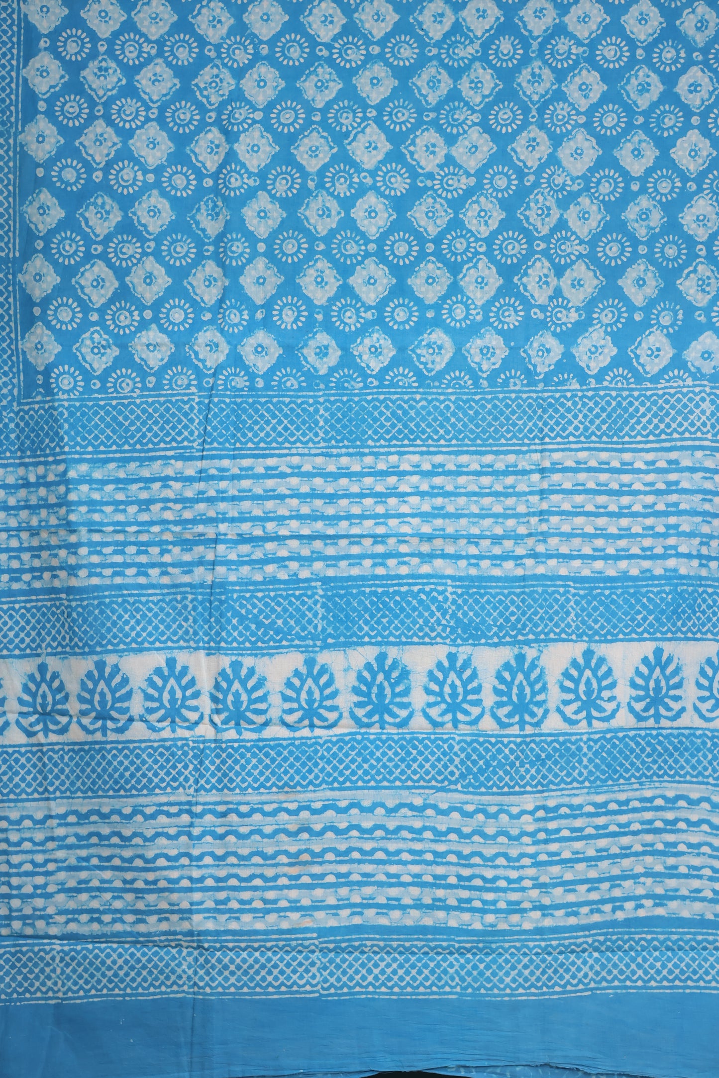 Bagru Handblock printed MulMul cotton saree