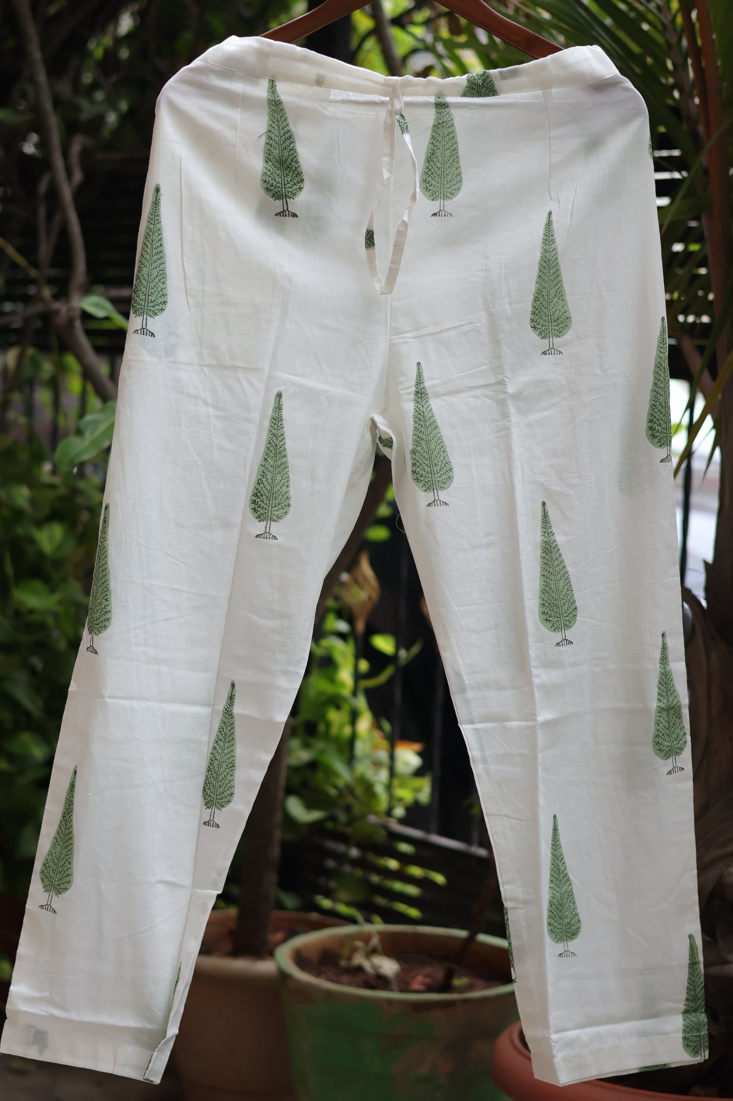 Pista Green Handblock printed Pure Mul Cotton with Kota Doria Duppata 3 piece suit (stitched)